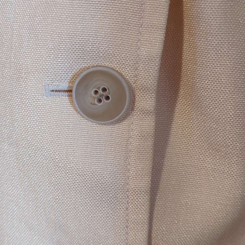 Talbots Cream Champagne Blazer Lined Jacket 16 Career Buttons - Picture 6 of 14